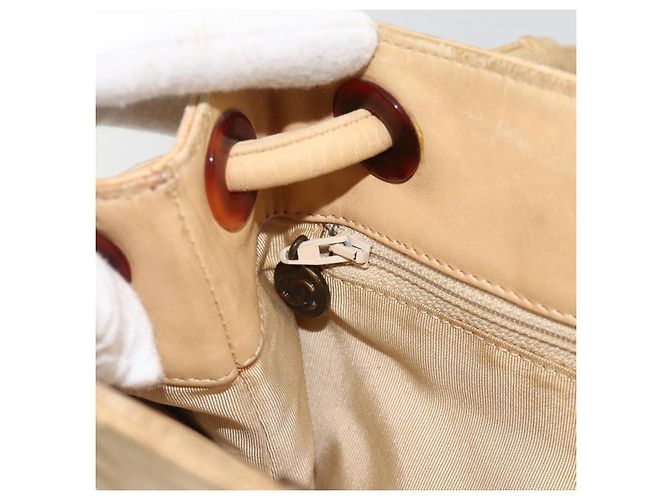 CHANEL Borsa Tote Matelassé in Pelle di Pecora Beige CC Auth bs34128 - vista 21