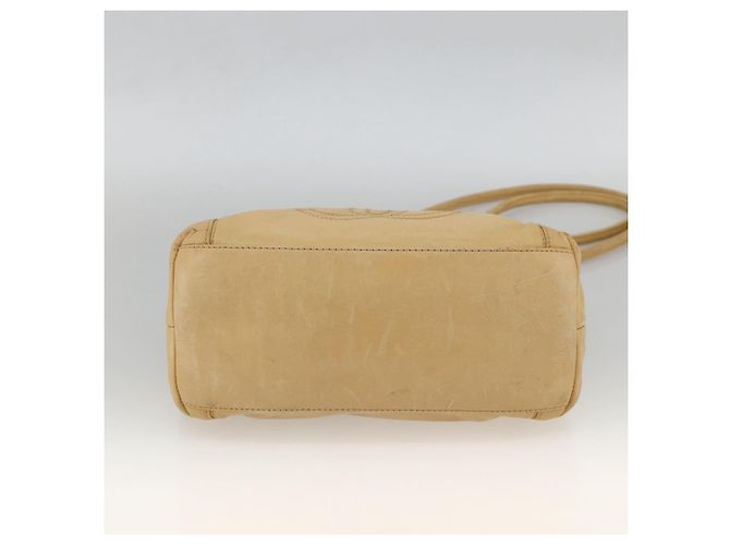 CHANEL Borsa Tote Matelassé in Pelle di Pecora Beige CC Auth bs34128 - vista 5