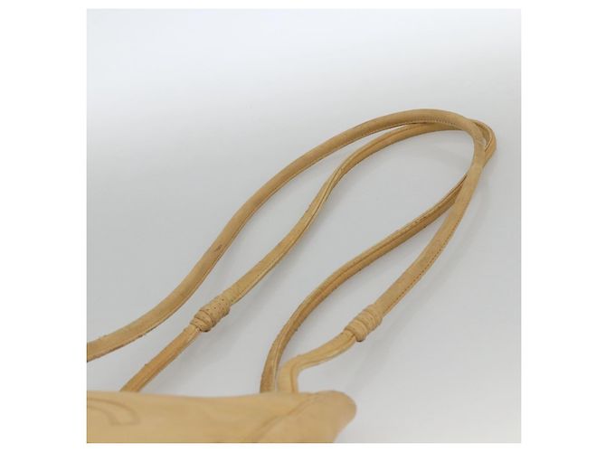 CHANEL Borsa Tote Matelassé in Pelle di Pecora Beige CC Auth bs34128 - vista 8