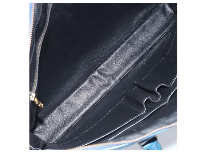 LOUIS VUITTON Epi Porta Documentos Viagem Bolsa de Negócios Azul M41144 LV Auth BSZ487 - vista 10