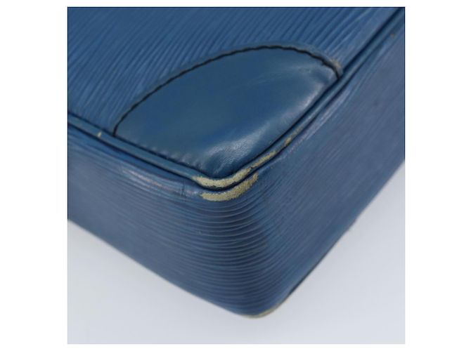 LOUIS VUITTON Epi Porta Documentos Viagem Bolsa de Negócios Azul M41144 LV Auth BSZ487 - vista 16