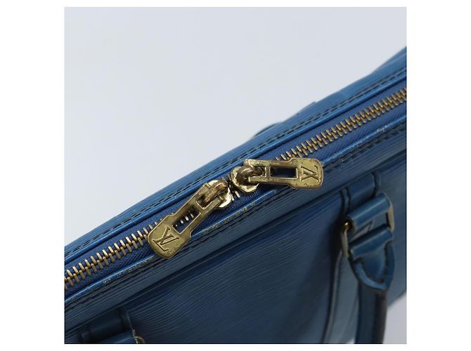 LOUIS VUITTON Epi Porta Documentos Viagem Bolsa de Negócios Azul M41144 LV Auth BSZ487 - vista 19