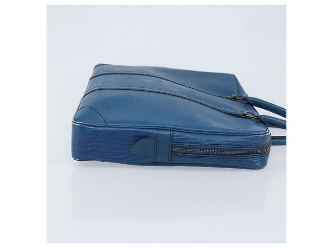 LOUIS VUITTON Epi Porta Documentos Viagem Bolsa de Negócios Azul M41144 LV Auth BSZ487 - vista 3