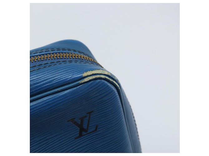 LOUIS VUITTON Epi Porta Documentos Viagem Bolsa de Negócios Azul M41144 LV Auth BSZ487 - vista 9