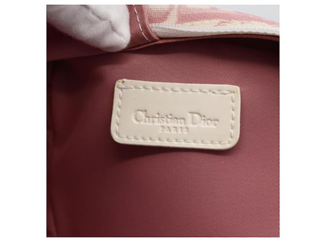 Christian Dior Trotter Canvas Pouch PVC Pink Silver Auth th6638 Silvery - view 10