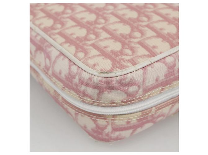 Christian Dior Trotter Canvas Pouch PVC Pink Silver Auth th6638 Silvery - view 16