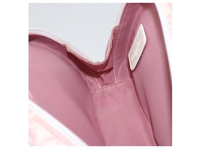 Christian Dior Trotter Canvas Pouch PVC Pink Silver Auth th6638 Silvery - view 18