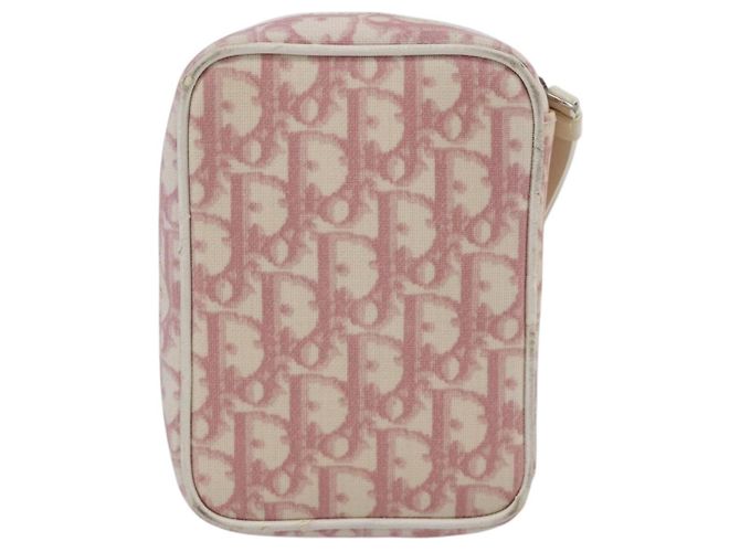 Christian Dior Trotter Canvas Pouch PVC Pink Silver Auth th6638 Silvery - view 2