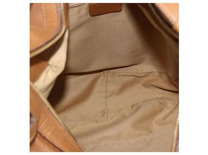Borsa a Spalla Gancini in Pelle Marrone Oro Salvatore Ferragamo Auth gh1932 D'oro - vista 11