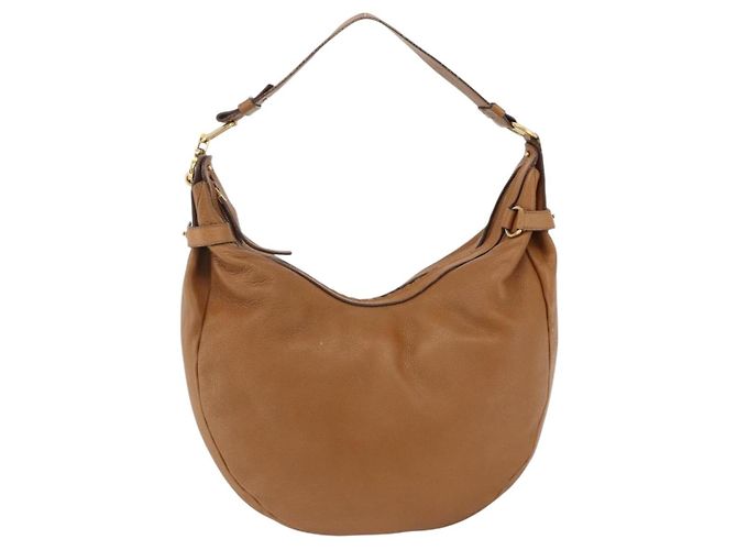 Borsa a Spalla Gancini in Pelle Marrone Oro Salvatore Ferragamo Auth gh1932 D'oro - vista 13