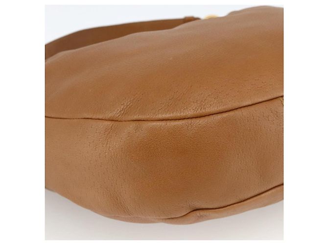 Borsa a Spalla Gancini in Pelle Marrone Oro Salvatore Ferragamo Auth gh1932 D'oro - vista 14