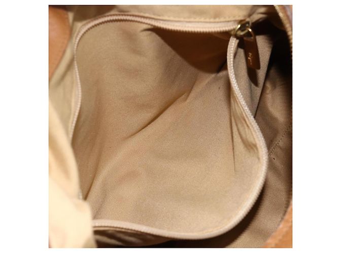 Borsa a Spalla Gancini in Pelle Marrone Oro Salvatore Ferragamo Auth gh1932 D'oro - vista 20