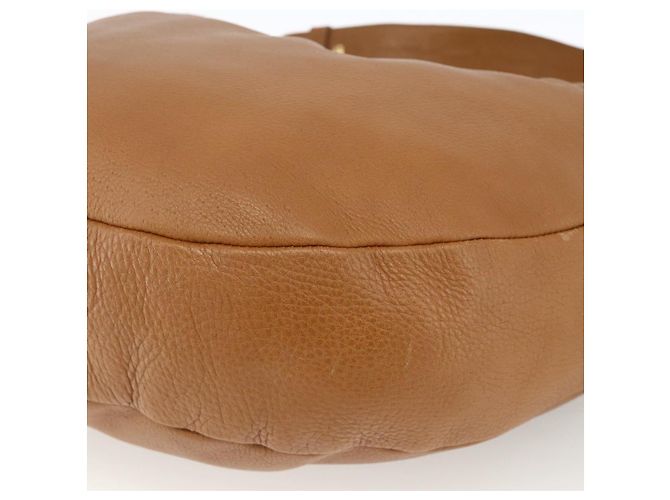 Borsa a Spalla Gancini in Pelle Marrone Oro Salvatore Ferragamo Auth gh1932 D'oro - vista 9