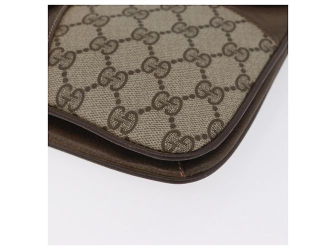 Gucci Borsa a Spalla GG Supreme PVC Beige Oro Auth AMZ406 D'oro - vista 16