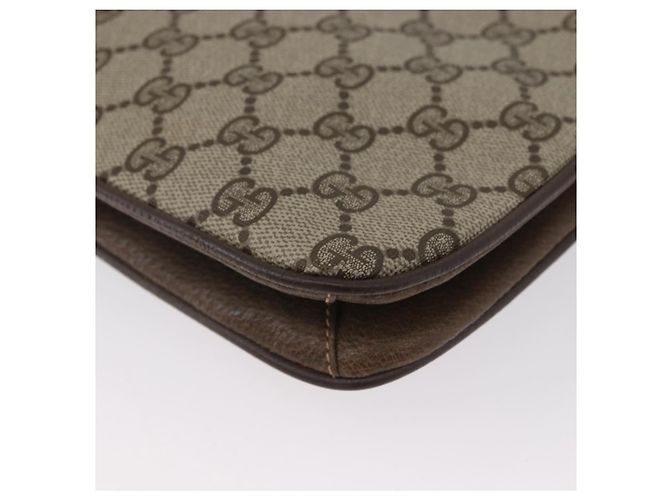 Gucci Borsa a Spalla GG Supreme PVC Beige Oro Auth AMZ406 D'oro - vista 18