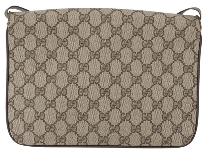 Gucci Borsa a Spalla GG Supreme PVC Beige Oro Auth AMZ406 D'oro - vista 2