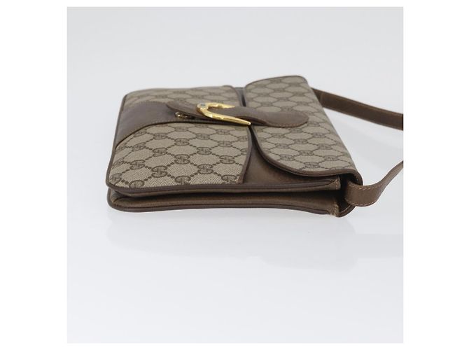 Gucci Borsa a Spalla GG Supreme PVC Beige Oro Auth AMZ406 D'oro - vista 3