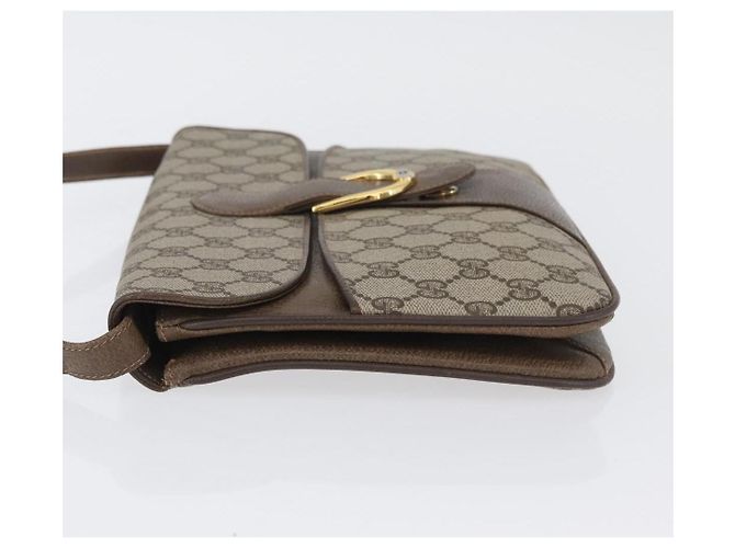 Gucci Borsa a Spalla GG Supreme PVC Beige Oro Auth AMZ406 D'oro - vista 4