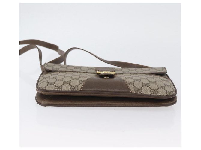 Gucci Borsa a Spalla GG Supreme PVC Beige Oro Auth AMZ406 D'oro - vista 5