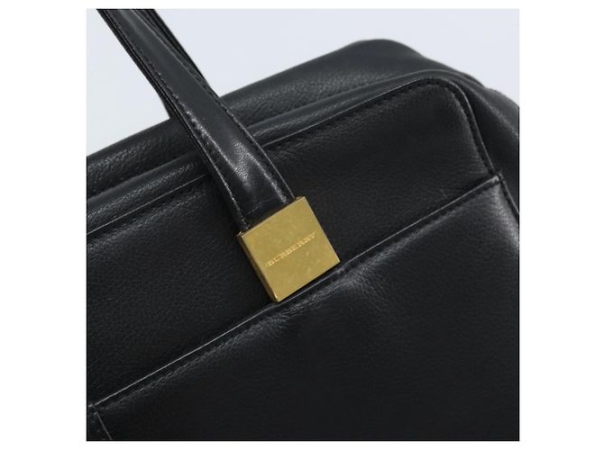 Borsa a mano in pelle nera e oro BURBERRY Auth ep13929 Nero D'oro - vista 17