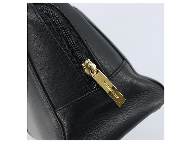 Borsa a mano in pelle nera e oro BURBERRY Auth ep13929 Nero D'oro - vista 18