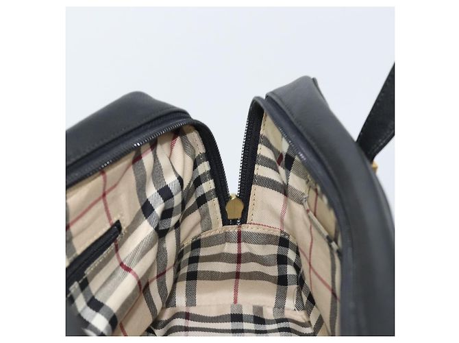 Borsa a mano in pelle nera e oro BURBERRY Auth ep13929 Nero D'oro - vista 19