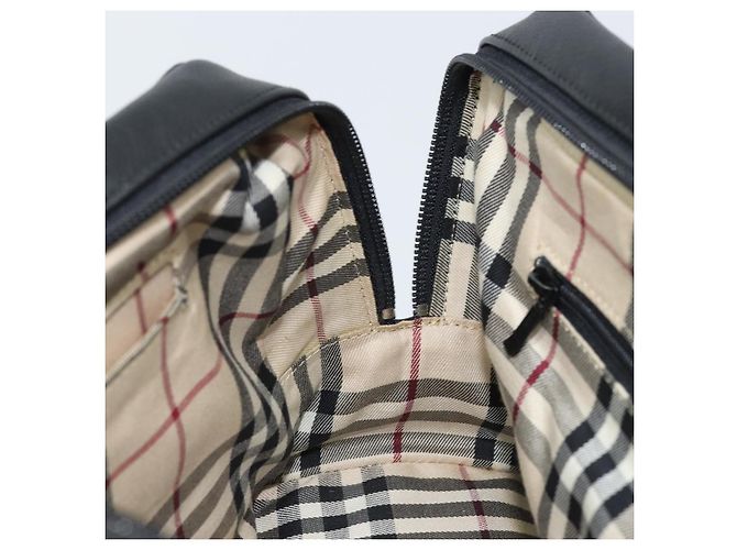 Borsa a mano in pelle nera e oro BURBERRY Auth ep13929 Nero D'oro - vista 20