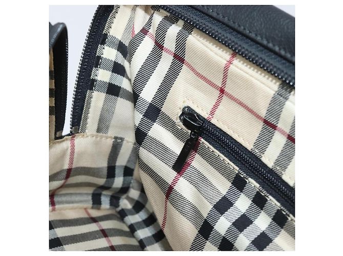 Borsa a mano in pelle nera e oro BURBERRY Auth ep13929 Nero D'oro - vista 21