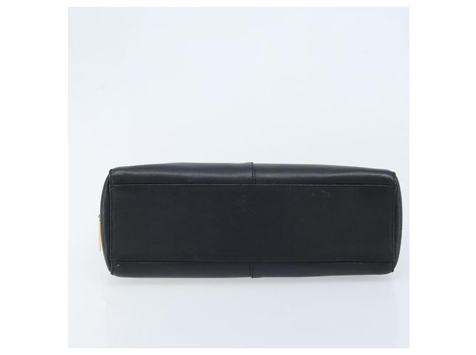 Borsa a mano in pelle nera e oro BURBERRY Auth ep13929 Nero D'oro - vista 5