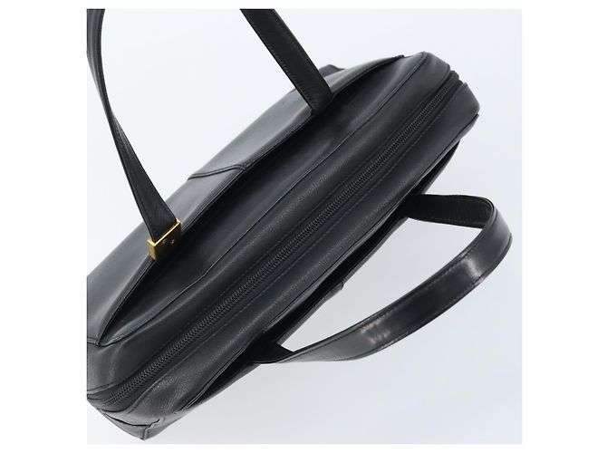 Borsa a mano in pelle nera e oro BURBERRY Auth ep13929 Nero D'oro - vista 6