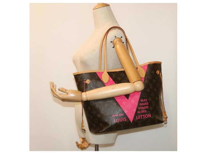 LOUIS VUITTON Borsa Tote Monogram Neverfull MM Grenard M41602 LV Auth 51265SAV Monogramma - vista 35