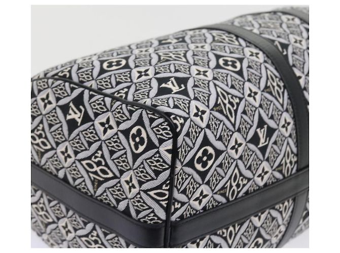 LOUIS VUITTON DAL 1854 Keepall Bandoulière 45 Jacquard M57304 LV Auth 56155SM Nero - vista 15