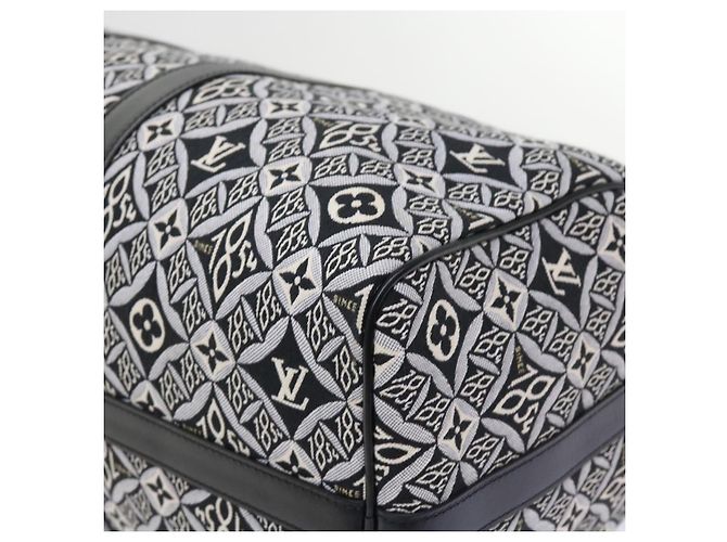 LOUIS VUITTON DAL 1854 Keepall Bandoulière 45 Jacquard M57304 LV Auth 56155SM Nero - vista 16