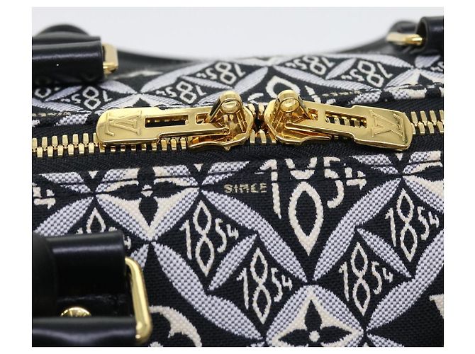 LOUIS VUITTON DAL 1854 Keepall Bandoulière 45 Jacquard M57304 LV Auth 56155SM Nero - vista 19