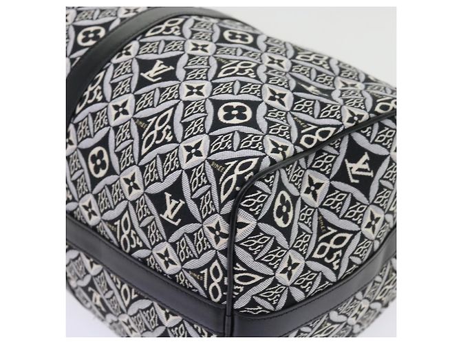 LOUIS VUITTON DAL 1854 Keepall Bandoulière 45 Jacquard M57304 LV Auth 56155SM Nero - vista 9