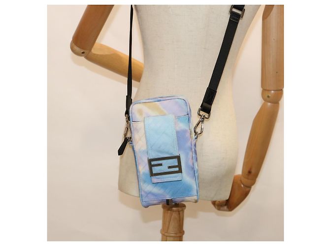 FENDI Zucca Canvas Schultertasche Hellblau Auth 62025SAV - Ansicht 23