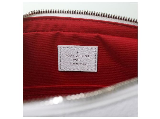 LOUIS VUITTON Bolsa Mensageiro Damier Giant Spray Trio Branca M20665 Auth ar11066SM Branco - vista 17