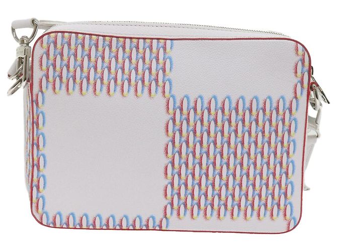LOUIS VUITTON Bolsa Mensageiro Damier Giant Spray Trio Branca M20665 Auth ar11066SM Branco - vista 2