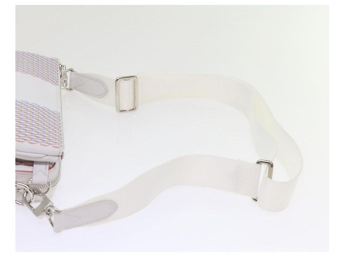 LOUIS VUITTON Bolsa Mensageiro Damier Giant Spray Trio Branca M20665 Auth ar11066SM Branco - vista 8