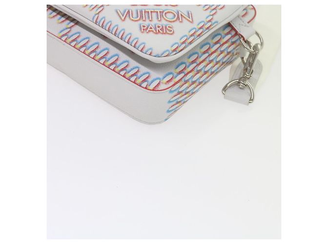 LOUIS VUITTON Bolsa Mensageiro Damier Giant Spray Trio Branca M20665 Auth ar11066SM Branco - vista 9