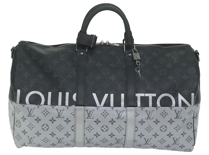 LOUIS VUITTON Eclipse Split Keepall Bandouliere 50 Borsa Boston M43817 Auth 57012SM Monogramma - vista 13
