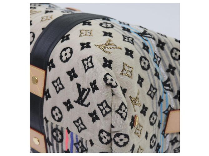 LOUIS VUITTON Monogram Scrunchie Touareg Boston Bag Beige M40360 Auth ar11371SM - vista 11