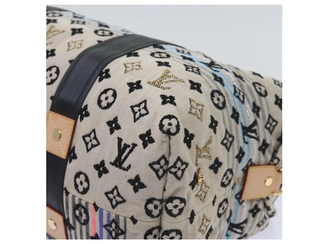 LOUIS VUITTON Monogram Scrunchie Touareg Boston Bag Beige M40360 Auth ar11371SM - vista 13