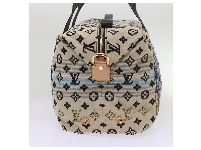 LOUIS VUITTON Monogram Scrunchie Touareg Boston Bag Beige M40360 Auth ar11371SM - vista 4