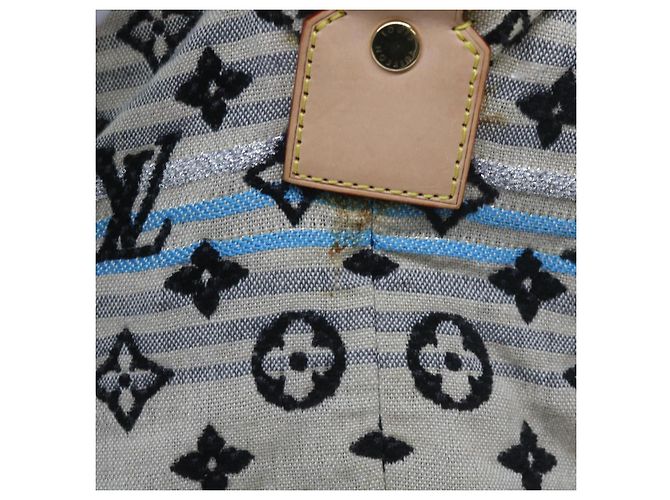 LOUIS VUITTON Monogram Scrunchie Touareg Boston Bag Beige M40360 Auth ar11371SM - vista 5