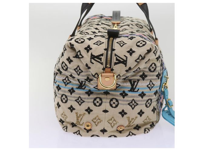 LOUIS VUITTON Monogram Scrunchie Touareg Boston Bag Beige M40360 Auth ar11371SM - vista 6