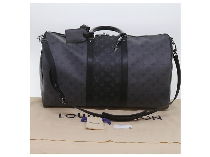 Keepall Bandoulière 50 Eclipse Reverse Tasche LOUIS VUITTON M45392 Auth LV 68414SM Monogramm - Ansicht 12