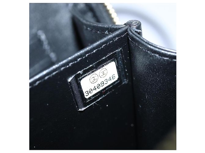 CHANEL Borsa a Spalla Figly Mini in Pelle di Vitello Nera A84452 CC Auth ar11762SAV Nero - vista 11