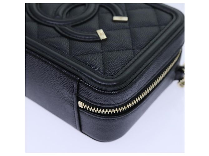 CHANEL Borsa a Spalla Figly Mini in Pelle di Vitello Nera A84452 CC Auth ar11762SAV Nero - vista 15