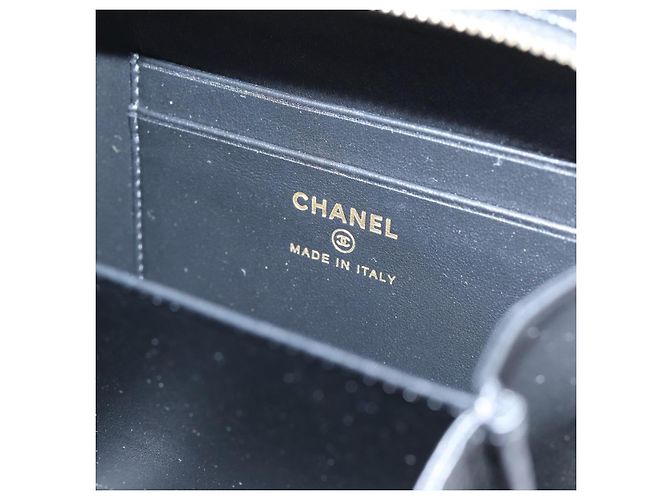 CHANEL Borsa a Spalla Figly Mini in Pelle di Vitello Nera A84452 CC Auth ar11762SAV Nero - vista 9